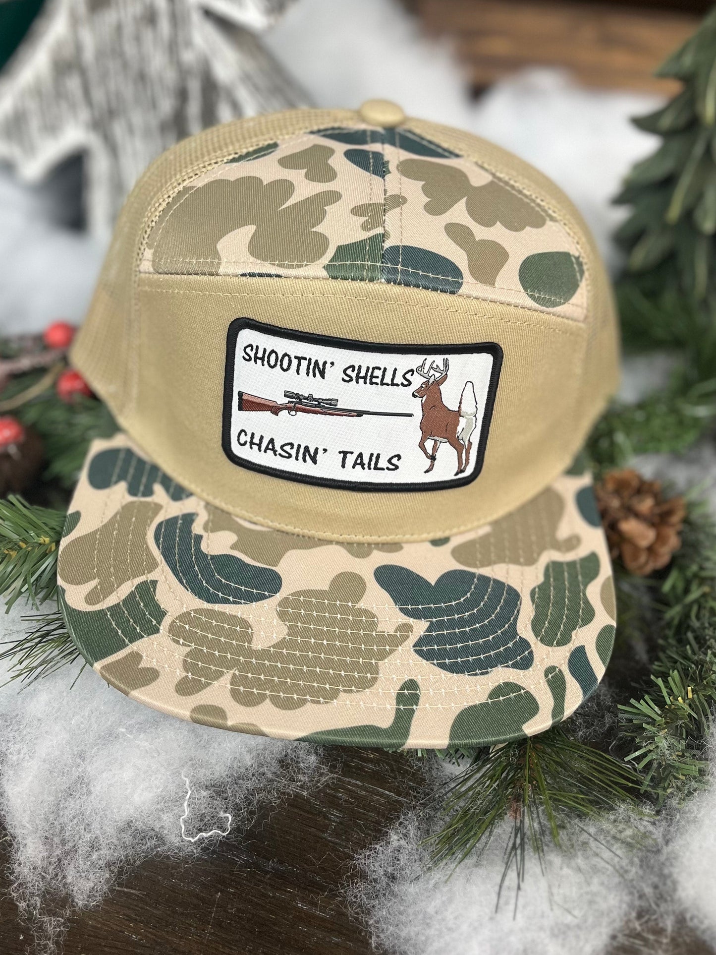 Low Country Comfort Shootin Shells Patch 7 Panel Snapback Hat