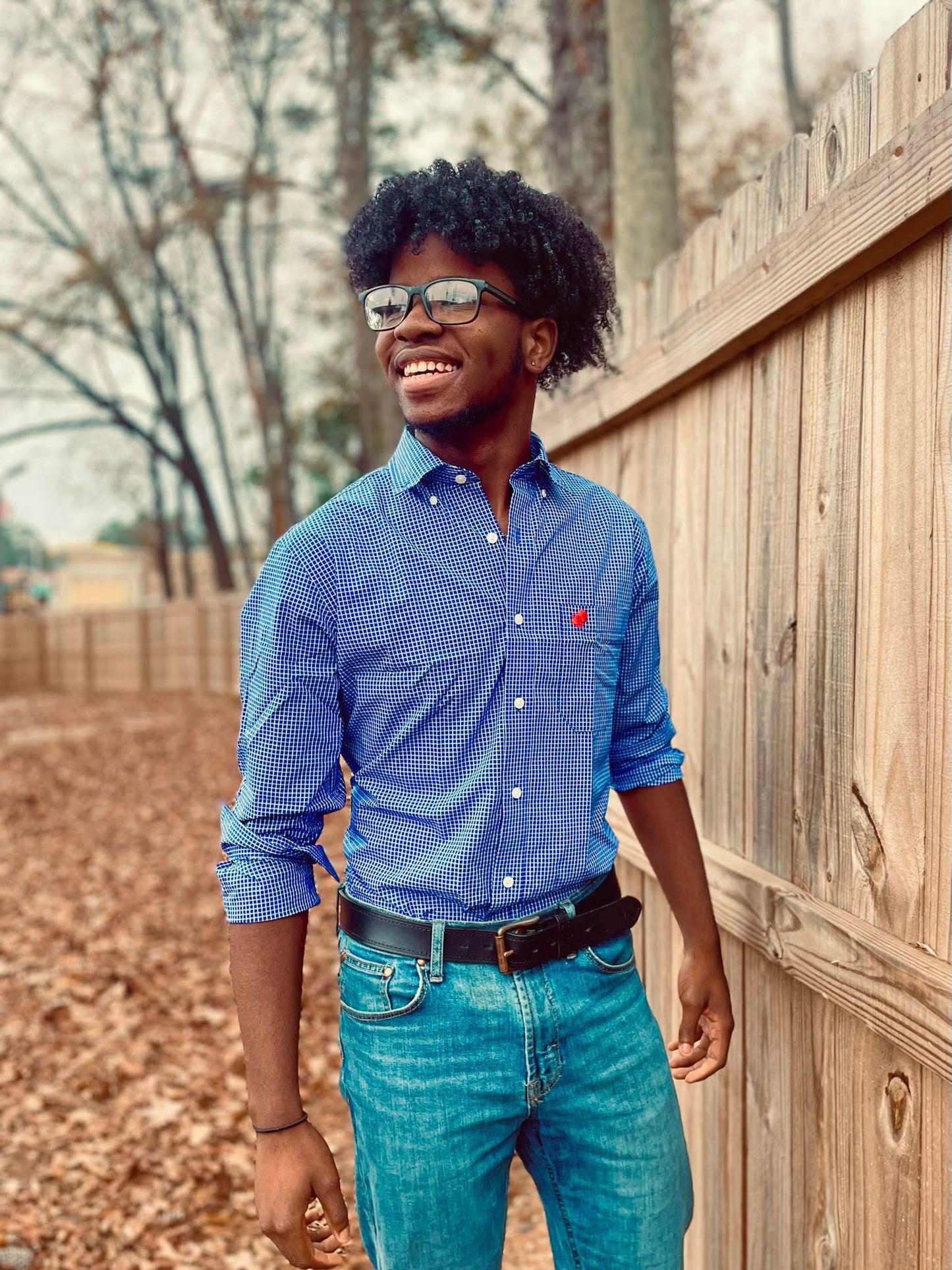 American Strutter Gameday Gingham L/S Button Down Shirt