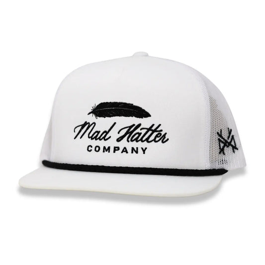 Mad Hatter Feather Rope Trucker Snapback Hat