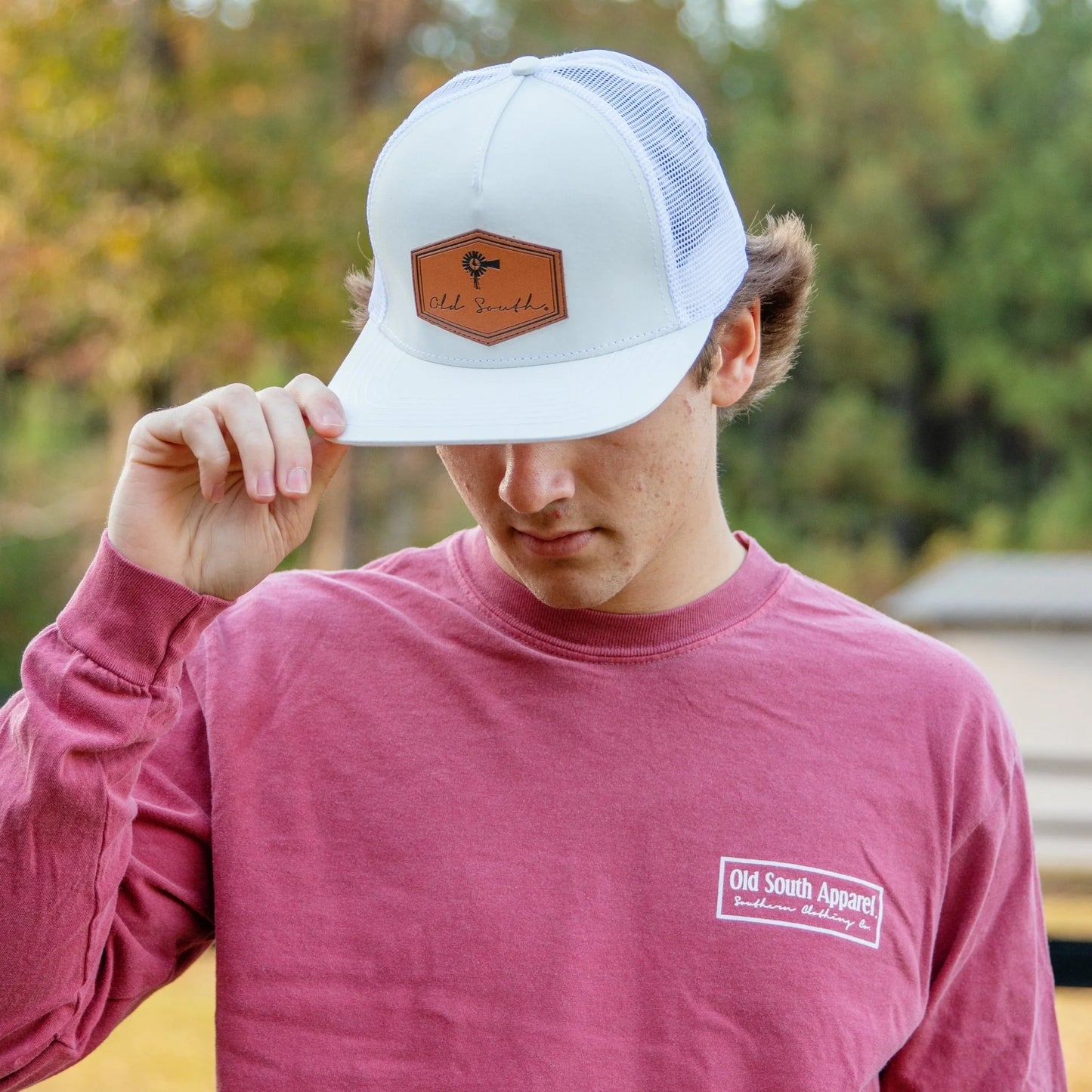 Old South Apparel Signature Leather Patch Snapback Hat