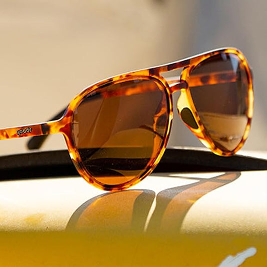 Goodr Amelia Earhart Ghosted Me Shades-Brown Tortoise