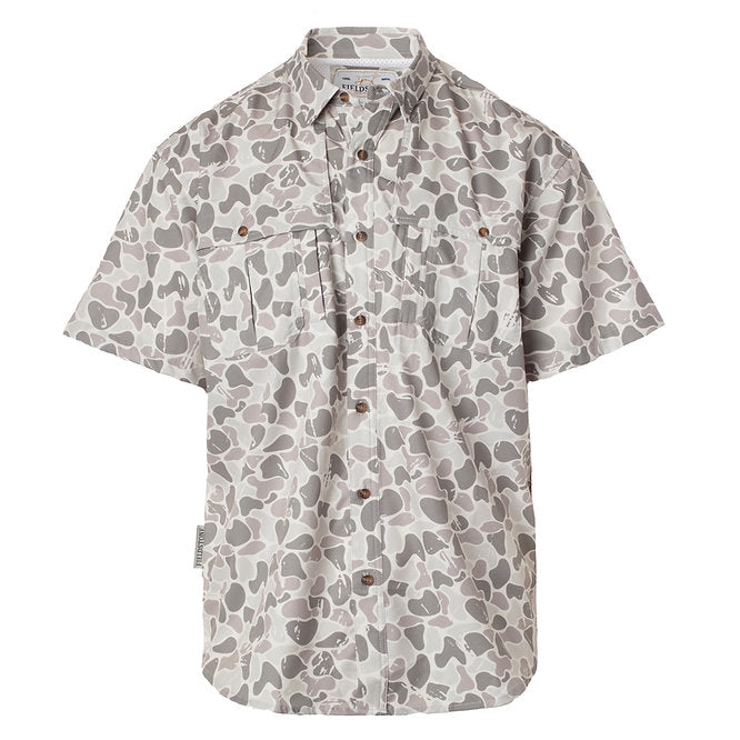 Fieldstone Outdoors Youth Marsh Camo Button Down S/S Shirt