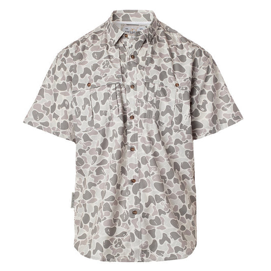 Fieldstone Outdoors Youth Marsh Camo Button Down S/S Shirt