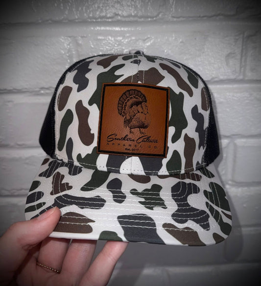 Southern Culture Turkey Strut Leather Patch Snapback Hat