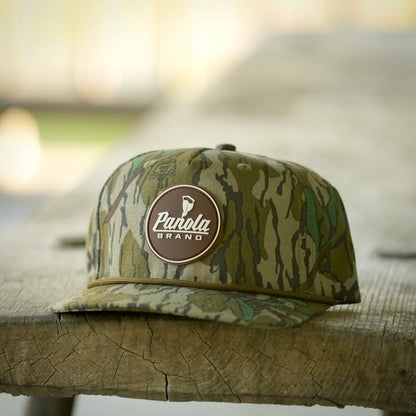 Panola Brand Rubber Patch Camo Rope Snapback Hat