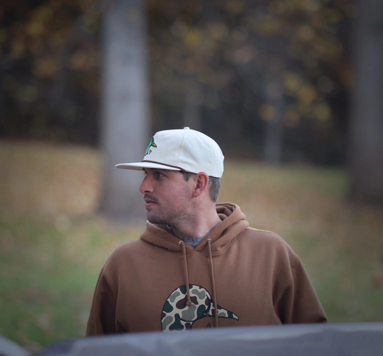 American Fetcher Mallard Duck Head Rope Snapback Hat