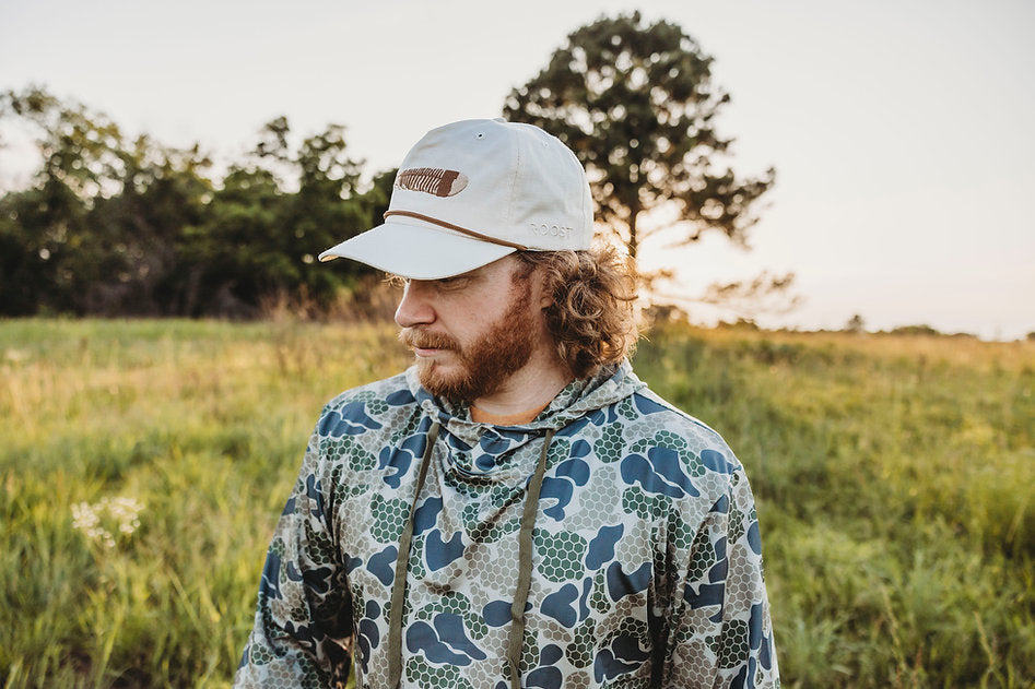 Roost Waterfowl Roost Turkey Feather Rope Snapback Hat