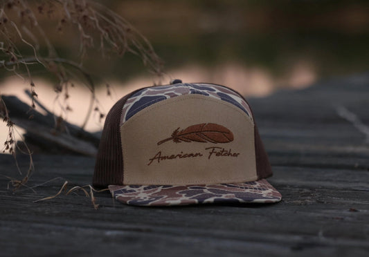American Fetcher Classic Feather 7 Panel Snapback Hat