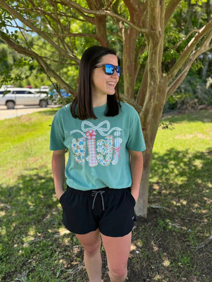 Southern Backroad Women's Floral Lace Bow GiGi S/S TEE Shirt