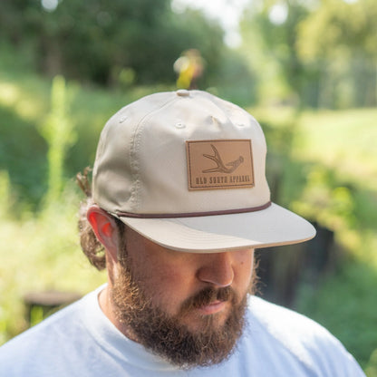 Old South Apparel Single Antler Leather Patch Rope Snapback Hat