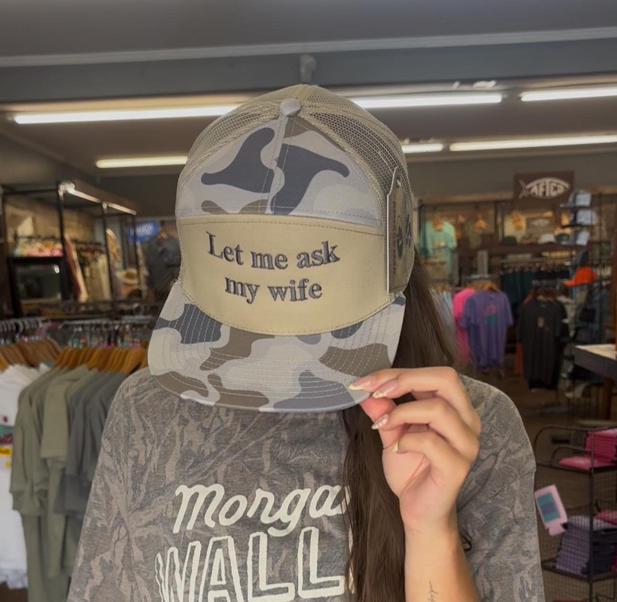 Mad Hatter Let me Ask My Wife 7 Panel Snapback Hat