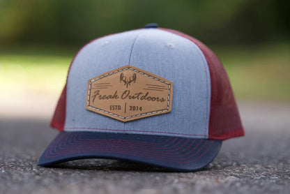 Freak Outdoors Topeka Leather Patch Snapback Hat