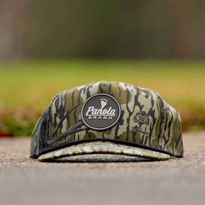 Panola Brand Rubber Patch Camo Rope Snapback Hat
