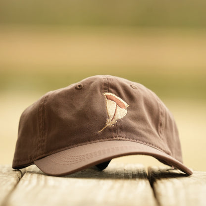 Panola Brand Feather Logo Embroidered Unstructured Solid Back Hat