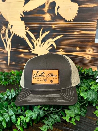 Southern Culture Deer Tracks Leather Patch Snapback Hat