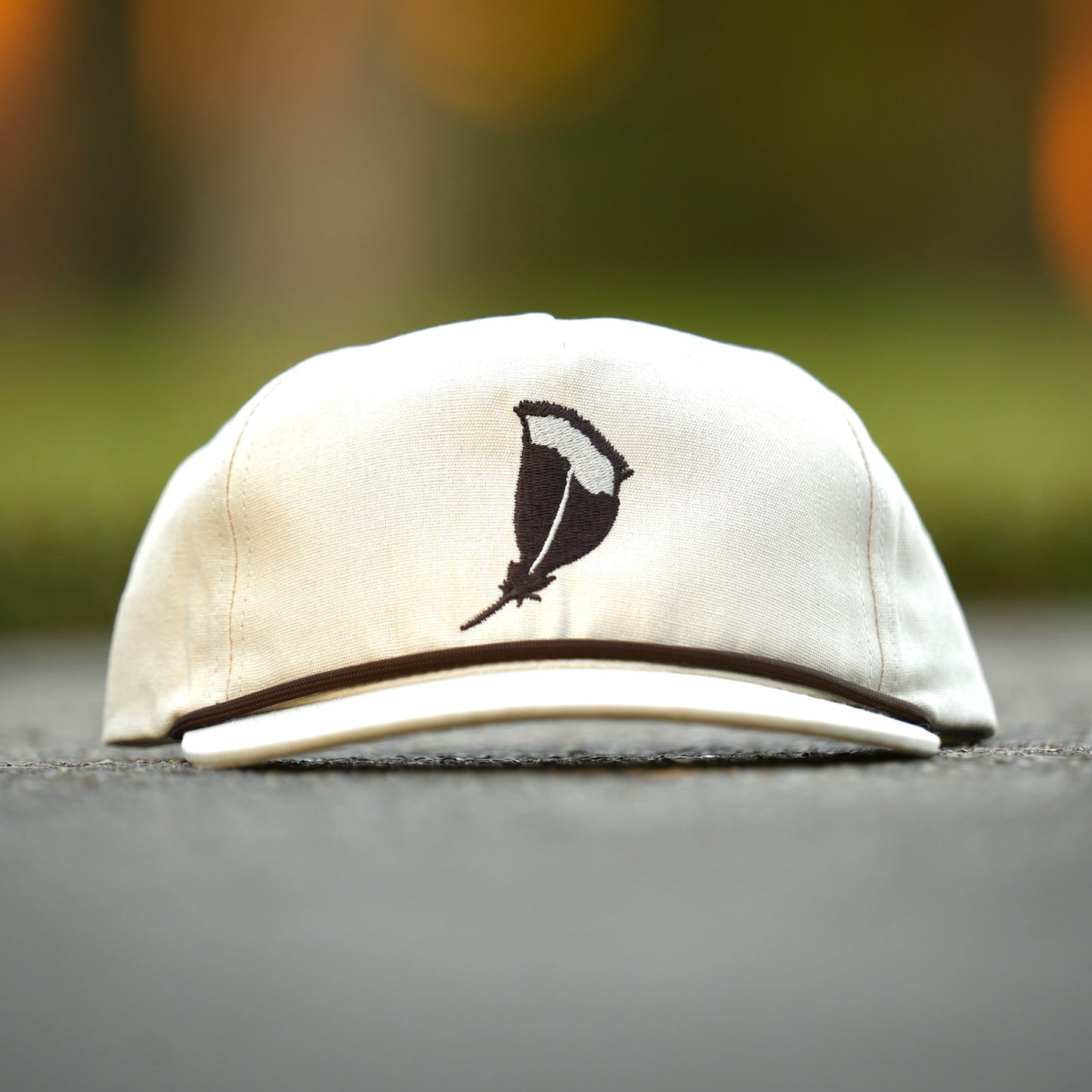 Panola Brand Feather Embroidered Rope Snapback Hat