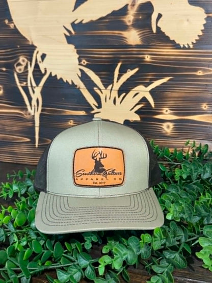 Southern Culture Buck Leather Patch Snapback Hat