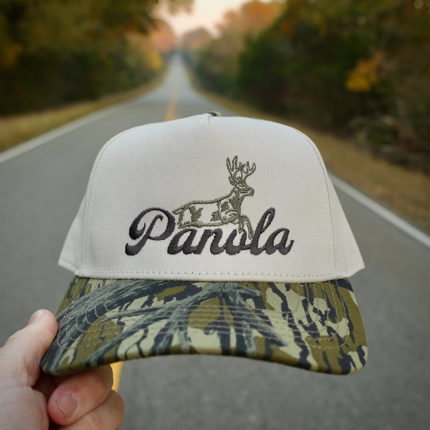 Panola Brand Fence Jumper Camo 2 Tone Trucker Snapback Hat