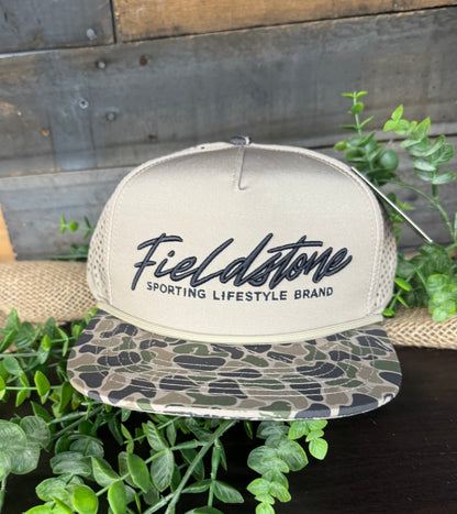 Fieldstone Outdoors Script Logo Rope Snapback Hat