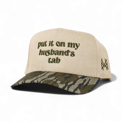 Mad Hatter Women's Put It On My Husband's Tab Trucker Hat