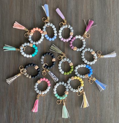 Jillian Ink Silicone Bead Keychain Wristlet