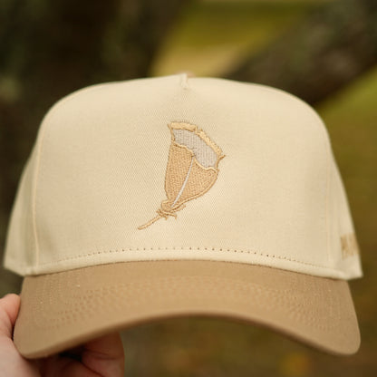 Panola Brand Feather 2 Tone Trucker Snapback Hat