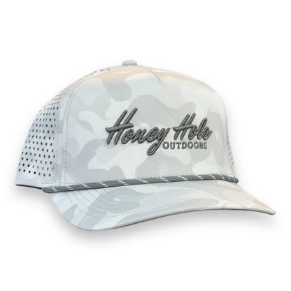 Honey Hole Outdoors Embroidered Logo Heritage Performance Rope Snapback Hat