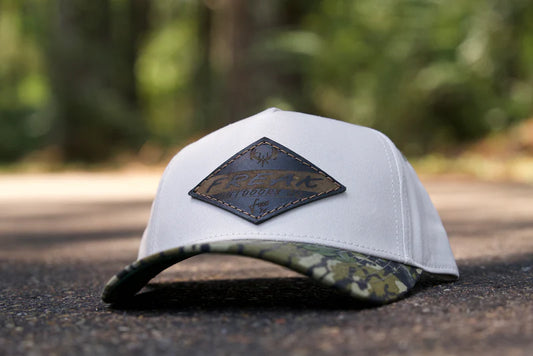 Freak Outdoors Telluride Black Diamond Leather Patch Snapback Hat