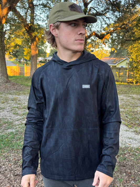 Aftco Men's Coastal Layer Printed Hooded Pullover