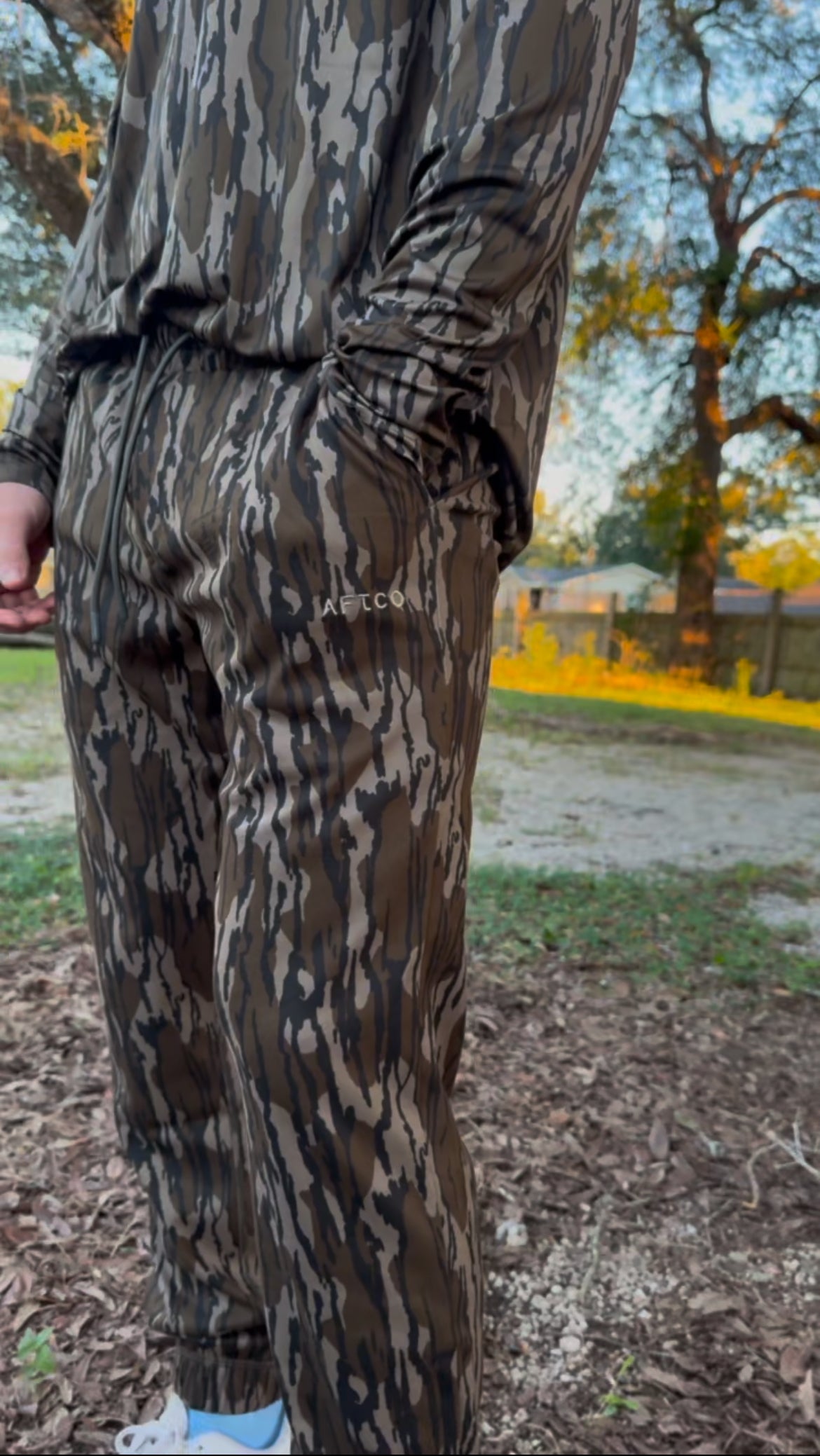 Aftco Men's Mossy Oak Coastal Layer Printed Sweatpants