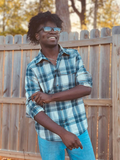 Aftco Men's Lager flannel Button Down L/S Shirt