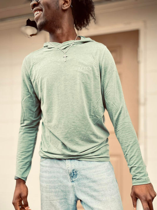 Aftco Men's Ocean Bound UPF Hooded Performance L/S Shirt