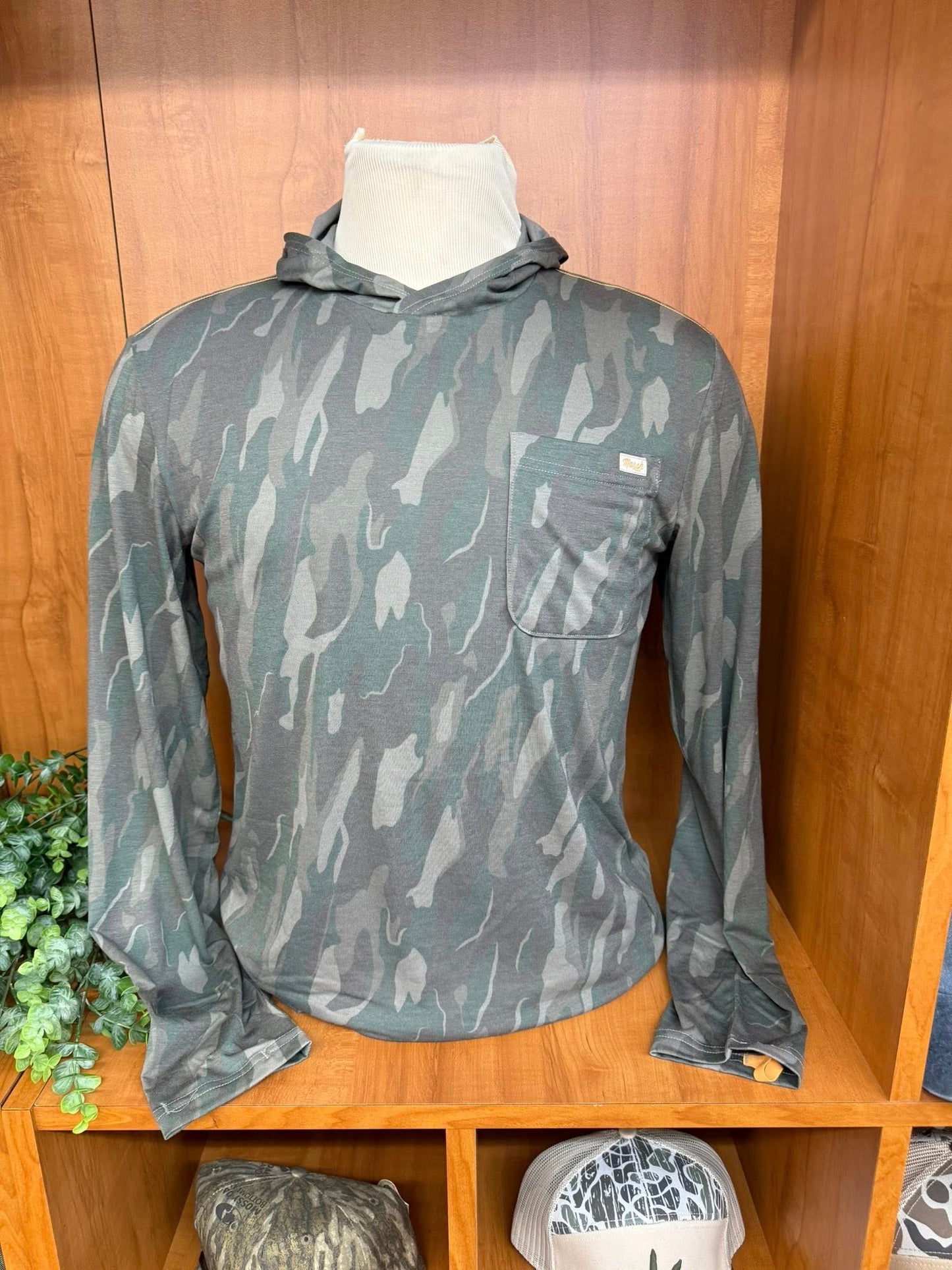Marsh Wear Apparel Men's Buxton Hagood Hood Knitted Performance L/S Shirt
