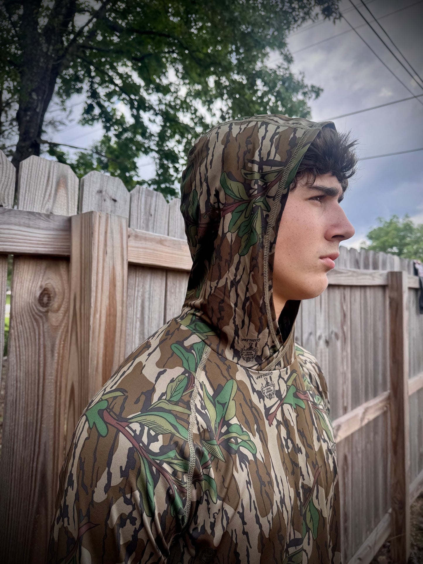 Aftco Men's Mossy Oak Performance Hood Performance L/S Shirt