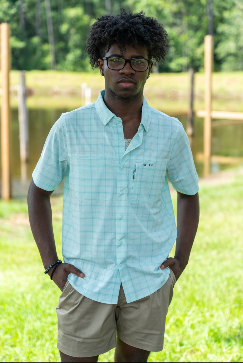 Aftco Men's Seabreeze Tech Button Down S/S Shirt