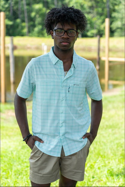 Aftco Men's Seabreeze Tech Button Down S/S Shirt