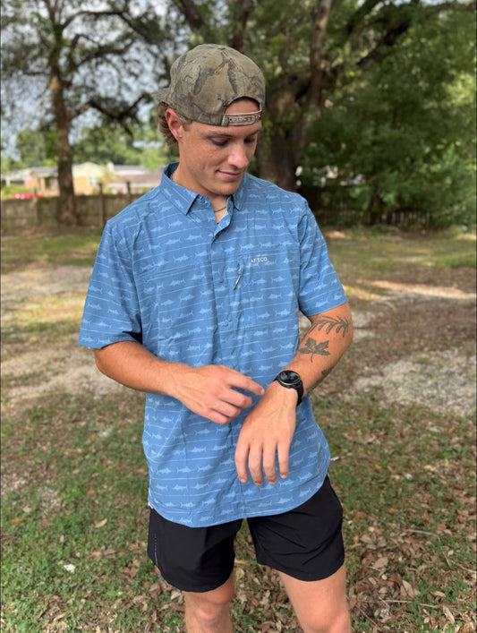 Aftco Men's Seabreeze Tech Button Down S/S Shirt
