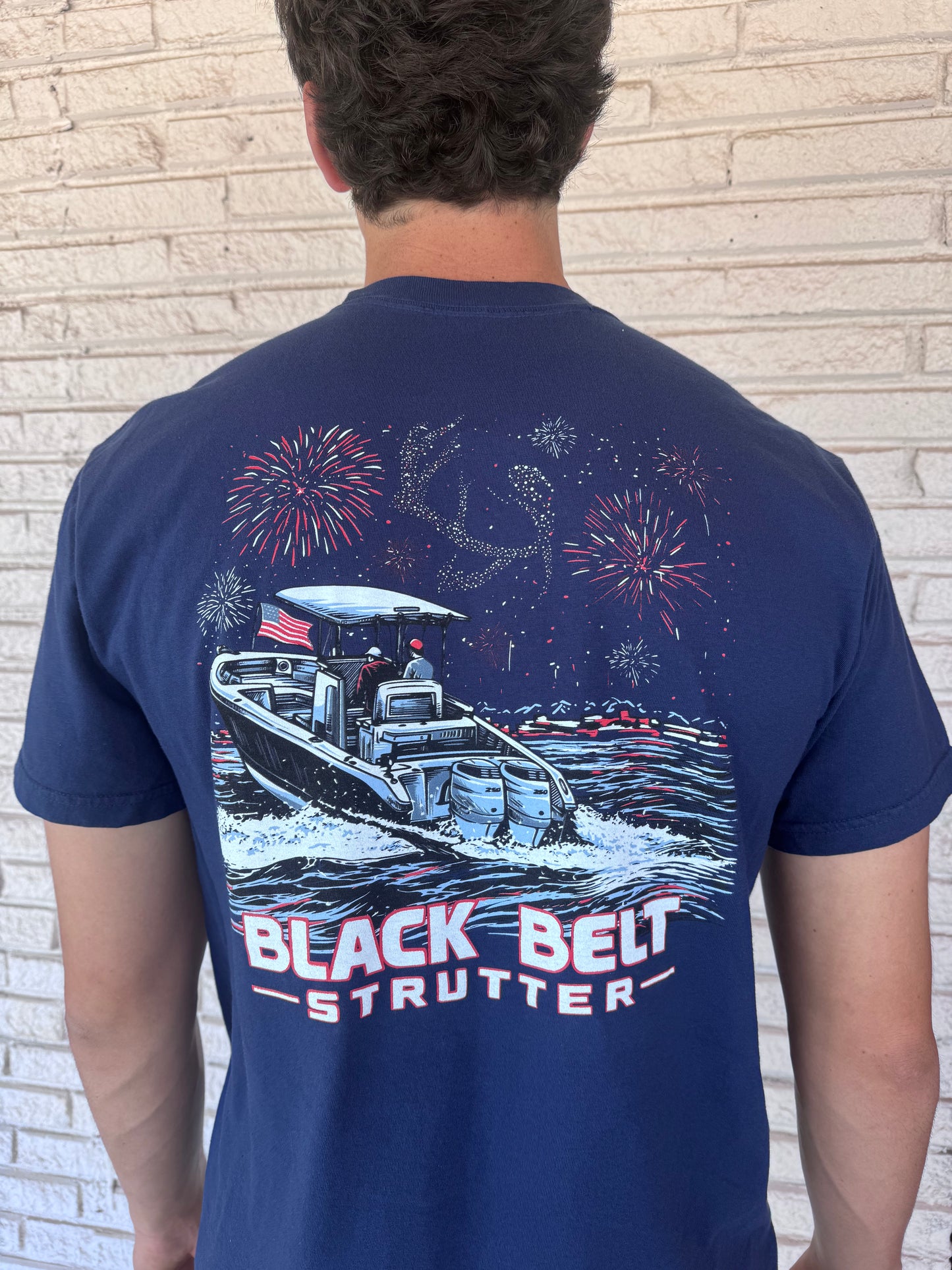 Black Belt Strutter Boat Fireworks S/S TEE Shirt