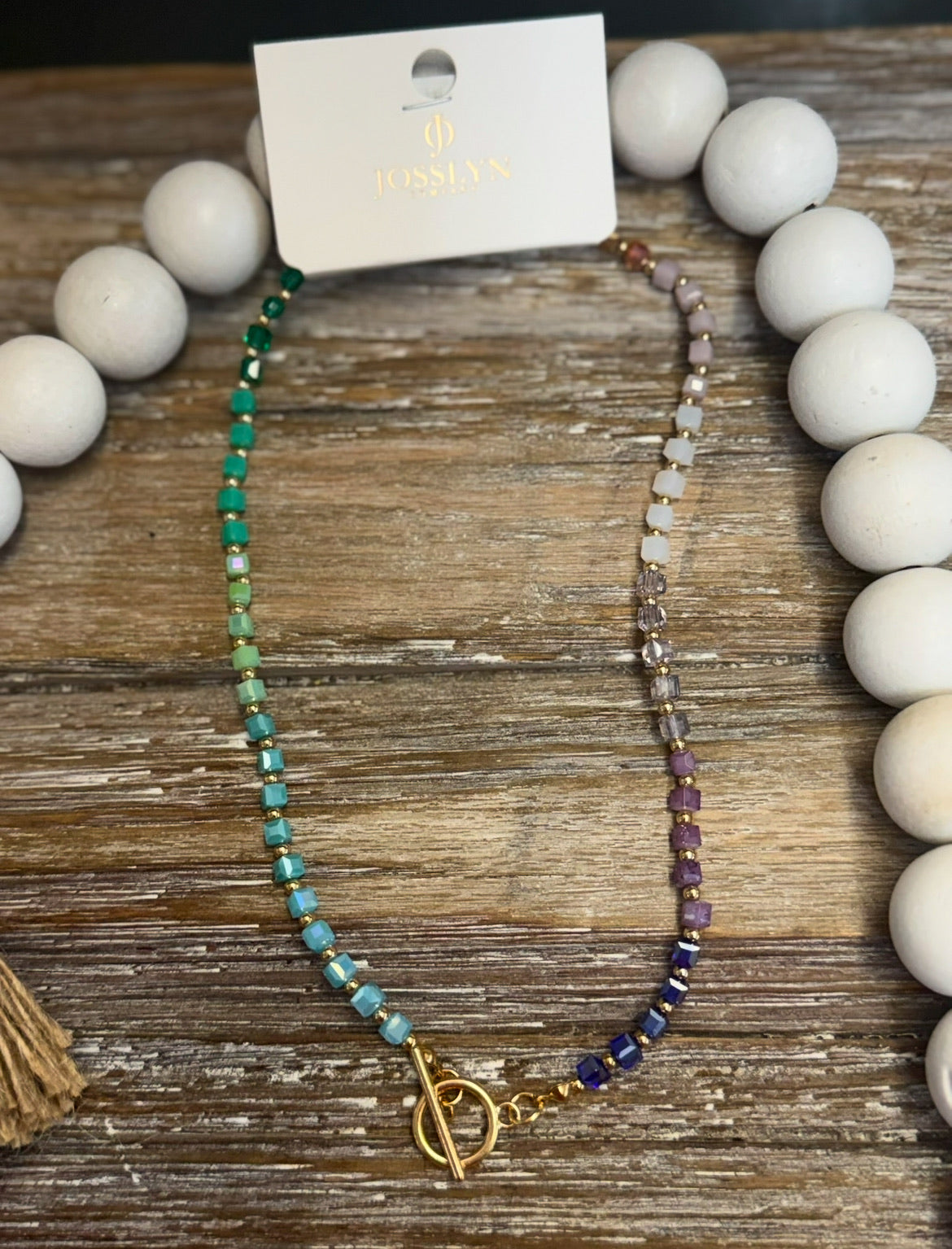 Colorful Square Bead Necklace