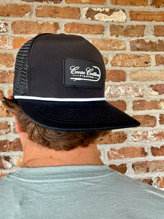 Coosa Cotton Rubber Patch Rope Snapback Hat