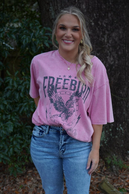 Pink Free Bird Tee