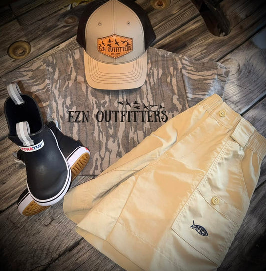 EZN Outfitters Youth Mossy Oak Washed Out Black Ink S/S TEE Shirt