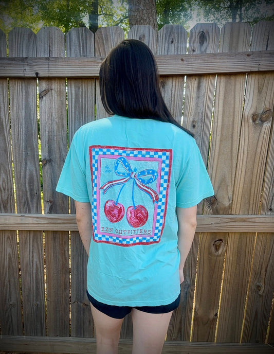 EZN Outfitters Women's USA Cherries S/S TEE Shirt