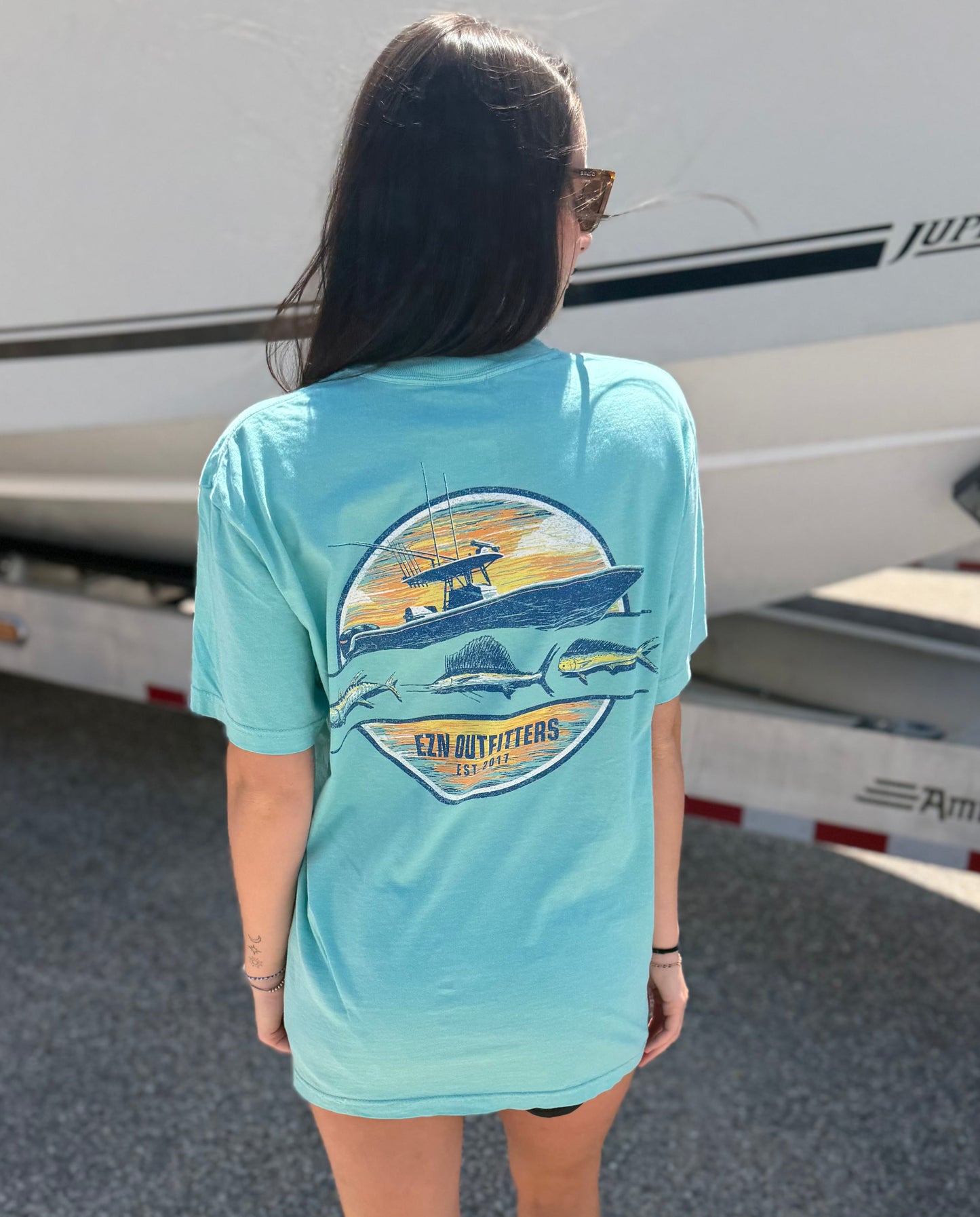 Ezn Outfitters Charter Fishing  S/S TEE Shirt