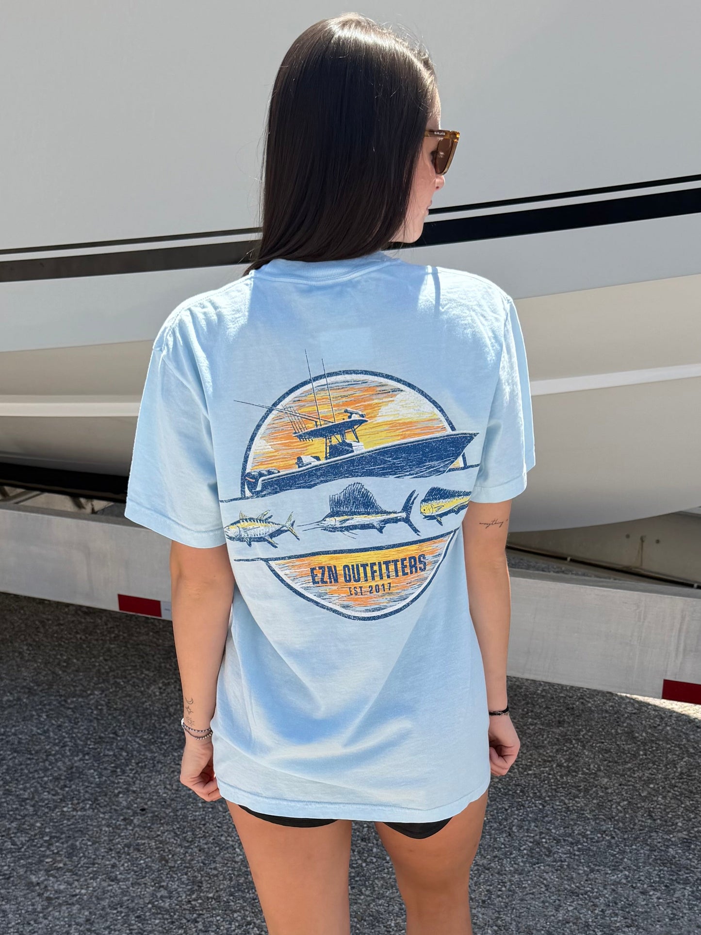Ezn Outfitters Charter Fishing  S/S TEE Shirt