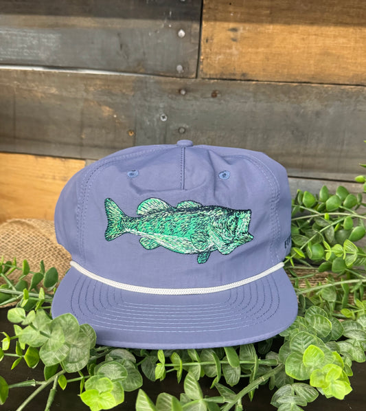 Fieldstone Outdoors Embroidered Bass Performance Rope Snapback Hat