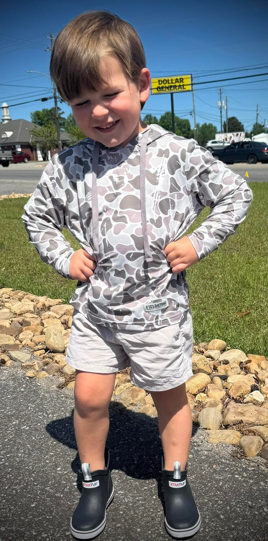 Fieldstone Outdoors Youth Marsh Camo Performance Hoodie