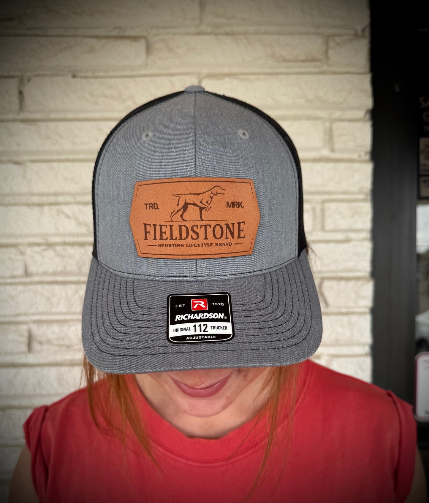 Fieldstone Apparel Leather Dog Patch Snapback Hat
