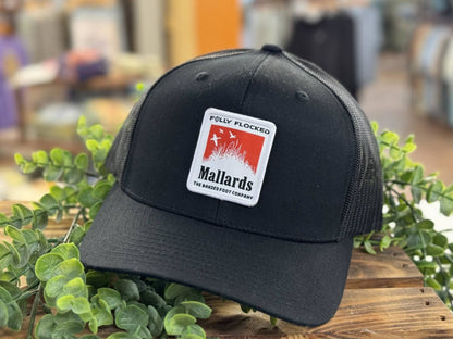 Fully Flocked Mallards Marlboro Woven Logo Patch Snapback Hat