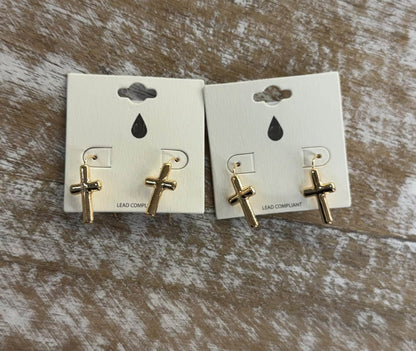 Cross Hook Earrings